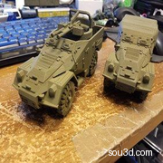 BTR-40装甲运兵车1/35 1/100比例模型