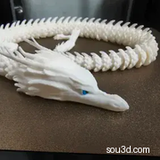 小白龙-敖丙可动铰链龙65CM-哪吒2魔童闹海-摆件手办