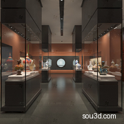 博物馆 陶瓷展示柜 文物