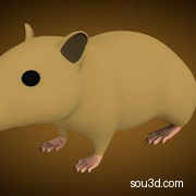低面卡通动物家禽家畜猪牛羊狗鸡昆虫螃蟹孔雀蜗牛模型gerbil_base_mesh