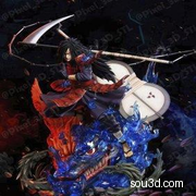 火影忍者stl3D打印模型手办 Madara + Kurama Naruto