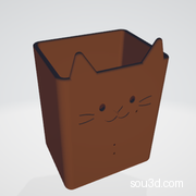可爱猫笔筒