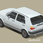 大众高尔夫gl-1990-3D模型-1