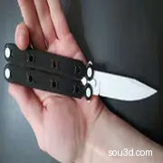 蝴蝶刀 Balisong-精选游戏刀具-3D打印模型