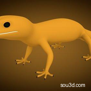 低面卡通动物家禽家畜猪牛羊狗鸡昆虫螃蟹孔雀蜗牛模型gecko_base_mesh