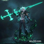 破败之王·佛耶戈Viego《英雄联盟》游戏角色雕刻手办3D打印模型