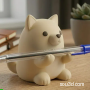 可爱小狗笔筒