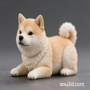 【桌面玩偶&柴犬】超可爱的柴犬狗狗3 3D打印 手办 模型