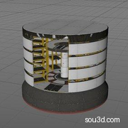科幻太空基地探测车科幻舱实验室楼梯起重机电站油罐模型KB3D_MTM_PropStorageSorting_A_grp