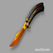 CSGO蝴蝶刀-3D打印模型素材