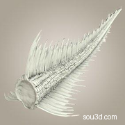 怪兽怪物尾骨尾巴爪子蝎尾鱼尾三维3D打印模型Lizard_E
