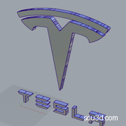 特斯拉标志3D