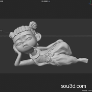 哪吒2之魔童闹海哪吒模型 C4D OBJ STL 3D打印模型7