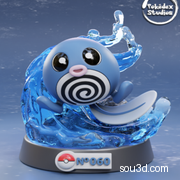 宝可梦 060 蚊香蝌蚪 Pokédex Studios - 060 Poliwag 3D打印 STL模型