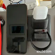苹果手机手表耳机充电支架-3D打印模型