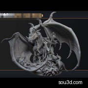 魔兽风格手办次时代游戏角色模型
