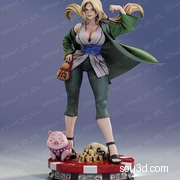火影忍者stl3D打印模型手办@Pixel_3D_STL Tsunade Naruto