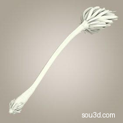 怪兽怪物尾骨尾巴爪子蝎尾鱼尾三维3D打印模型Tail_A
