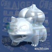 妙蛙种子动漫卡通角色雕塑C4D模型 Bulbasaur