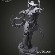魔兽世界 守望者玛维影歌 LuftMensch Studio - Maiev Shadowsong 3D手办打印模型