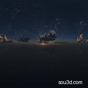 天空HDRI环境贴图_夜06
