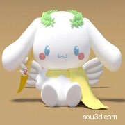 【天使玉桂狗模型】狗 玉桂狗 大耳狗 可爱小狗 三丽鸥 手办 3D打印