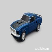 福特野马汽车3D打印模型