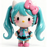 初音未来Hello Kitty凯蒂猫手办