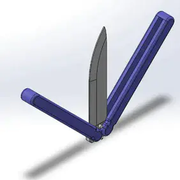 就地打印 Balisong 蝴蝶刀-精选游戏刀具-3D打印模型