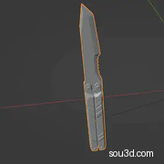 侦察刀 Valorant Balisong 蝴蝶刀-精选游戏刀具-3D打印模型