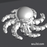 八爪鱼章鱼3D打印摆件