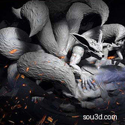 火影忍者九尾 3D打印模型 分件巨多