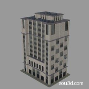 楼房建筑高楼办公楼写字楼居民小区三维3D模型源文件KB3D_BRK_BldgMD_D_grp