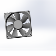 散热风扇 3D模型（SolidWorks设计，提供step/stp/iges/igs/Sldprt/stl/x_t文件）