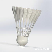羽毛球 3D模型（SolidWorks设计，提供Sldprt/Sldasm/stl文件）