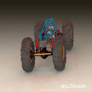 全地形车 3D模型（SolidWorks设计，提供step(stp)/Sldprt/Sldasm/stl文件）