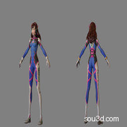高清有绑 性感的Dva小姐姐 守望先锋Dva