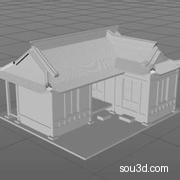 中式古建筑亭子阁楼房屋牌楼三维3D模型
