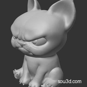 动物狗犬3d打印模型 9