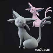 精灵宝可梦手办3D打印模型Espeon