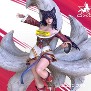 英雄联盟LOL手办stl3D打印模型OXO3D_Ahri_SFW_NSFW