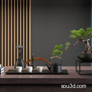 茶室 茶具 茶杯 中式书房