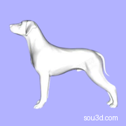 猎犬 狗 动物模型 3D打印模型