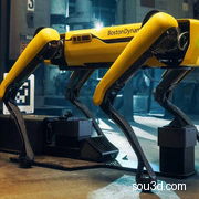 Blender波士顿动力Spot机器狗带骨骼绑定3D模型素材
