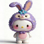 兔兔Hello Kitty&凯蒂猫 凯蒂猫 猫 手办 摆件 吉祥物 模型