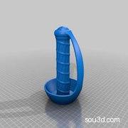 伸缩剑、伸缩海盗剑的设计图纸采用3D打印技术制作