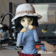 Driftgirl作品的MDD重新设计3可3D打印球形关节人偶