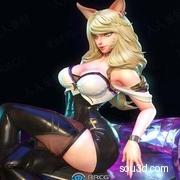 九尾妖狐·阿狸Ahri《英雄联盟》游戏角色雕刻手办3D打印模型