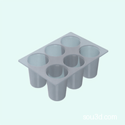 硅胶松饼烤盘模具3D