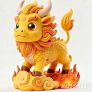 【Q版牛神兽】牛 神兽 可爱小神兽 手办 神兽手办 3D打印 神兽模型